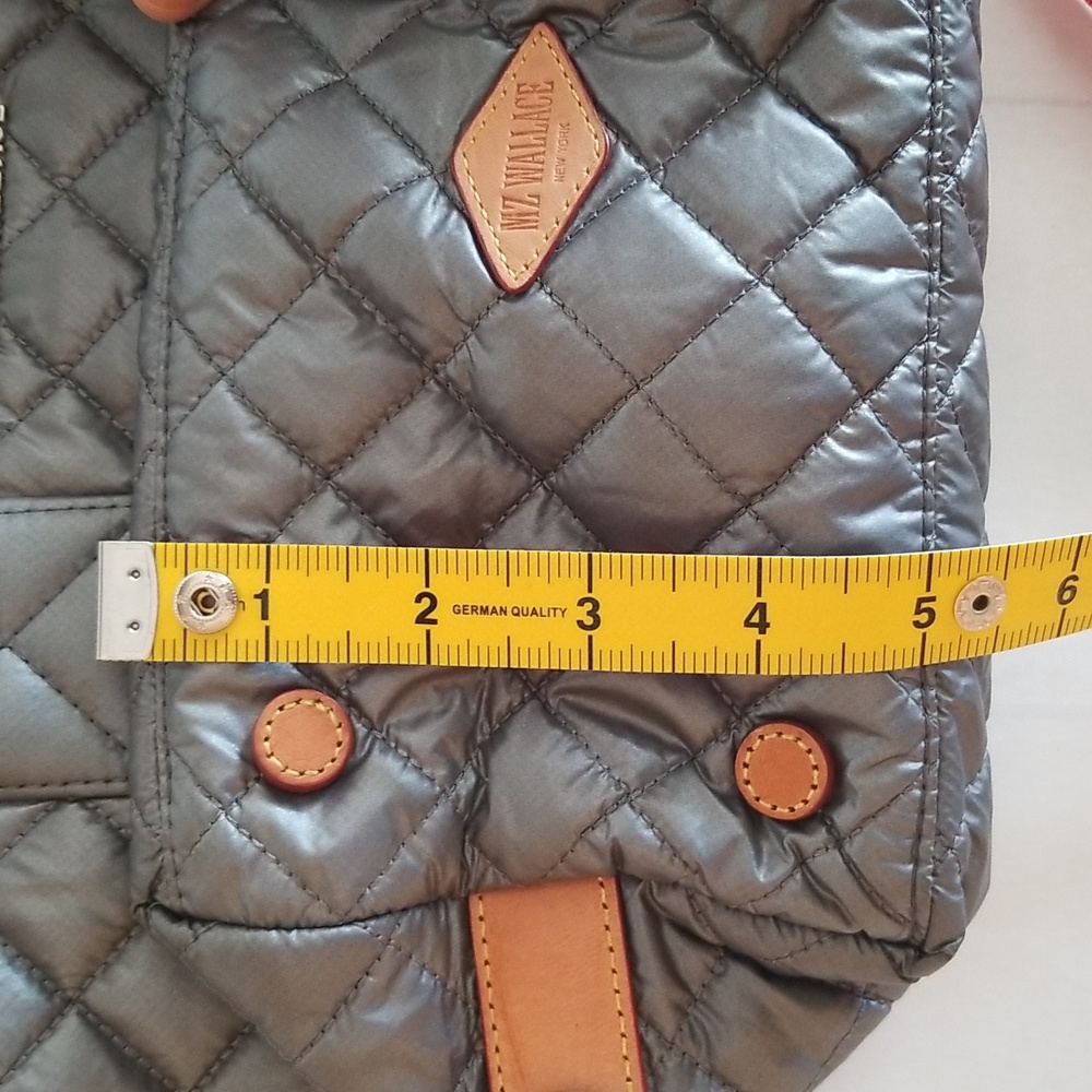 nwot MZ Wallace Steel (Dark Silver) Small Sutton Quilted Nylon Crossbody… - Picture 11 of 11